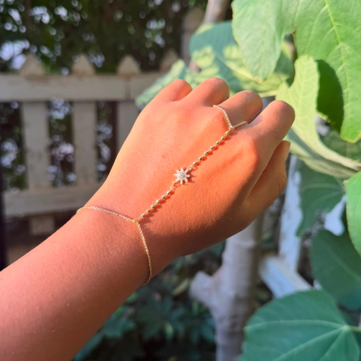 Sun flower hand chain
